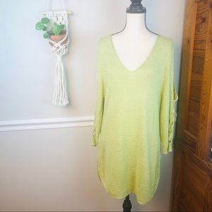 Soho NY & Co jeans cold shoulder sweater tunic m